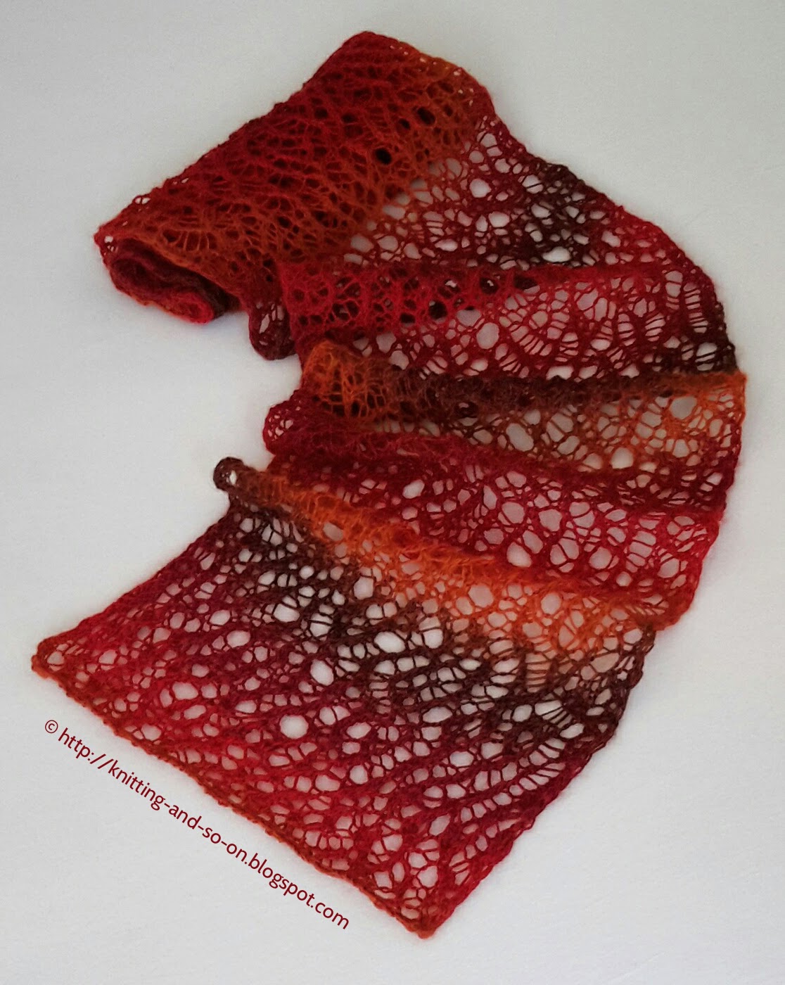 Knitting and so on random lace scarf
