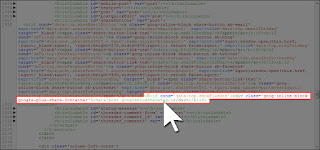 Remplacer le code XML du bouton Google+1