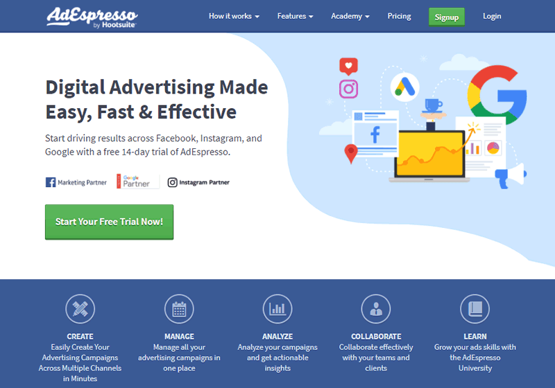 AdEspresso is a powerful digital advertising management tool
