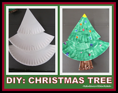 photo of: Making a Christmas Tree from Paper Plates via RainbowsWithinReach