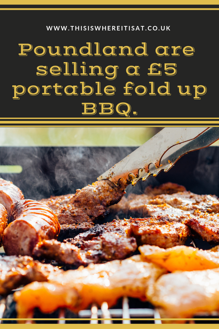 Poundland are selling a £5 portable fold up BBQ. THIS IS WHERE IT IS AT