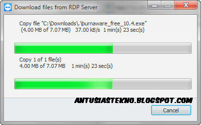 Proses Download File Dari RDP
