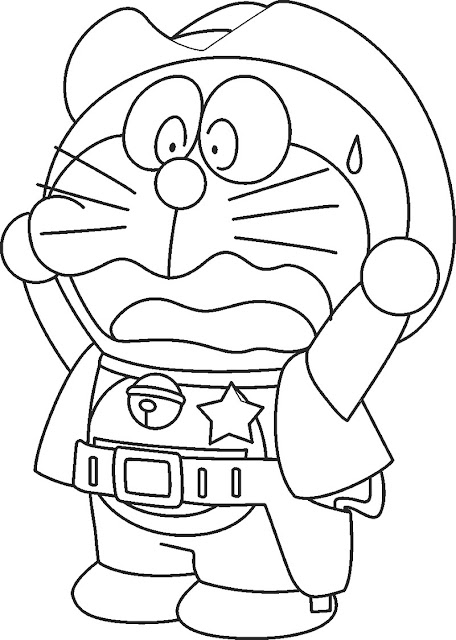 Berikut Kumpulan Gambar Sketsa Hitam Putih Kartun Doraemon Terbaru Mewarnai