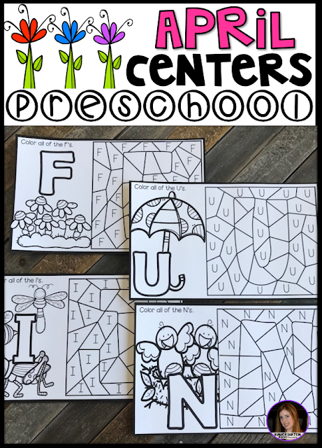Are you looking for fun and simple thematic centers that you can prep quickly for your preschool classroom? Spring Centers for Preschool April were created for children ages 4-6.