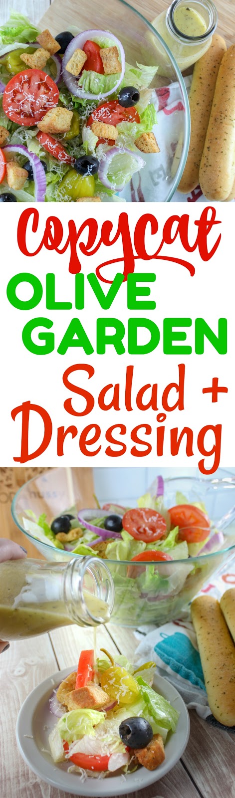 Recipe: Copycat Olive Garden Salad + Italian Dressing - The Food Hussy