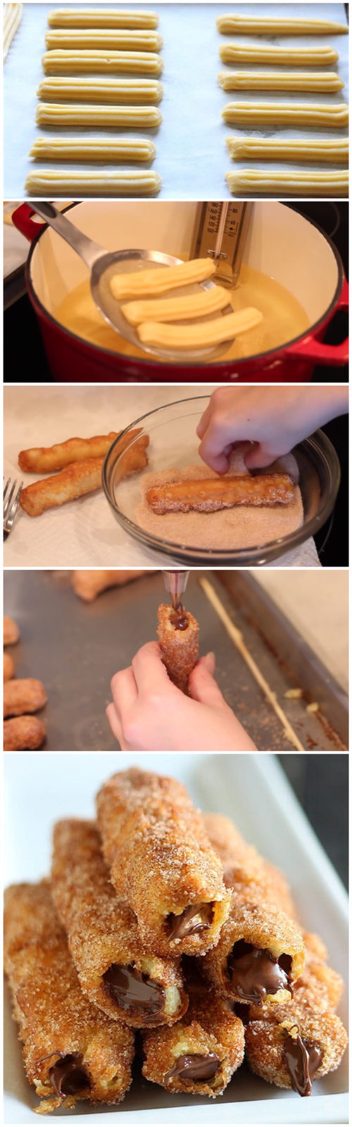 Nutella Stuffed Churros