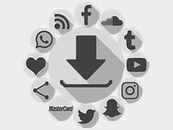 Shadowed Circle Whiteout Social Buttons