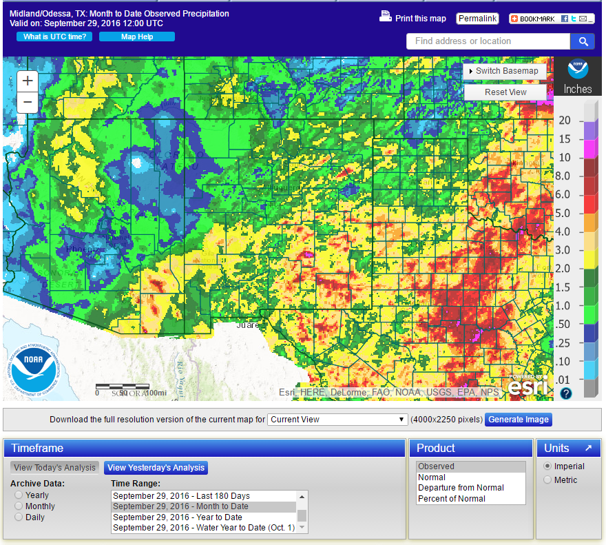 YearToDate Average Temperatures & Rainfall.