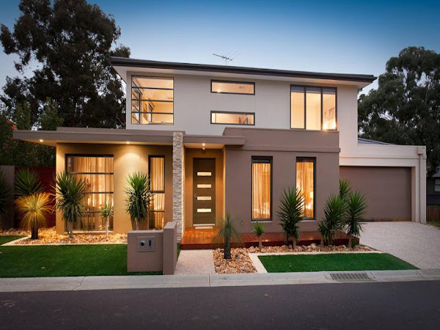 Desain rumah mewah minimalis modern 2 lantai Desain rumah mewah minimalis modern 2 lantai