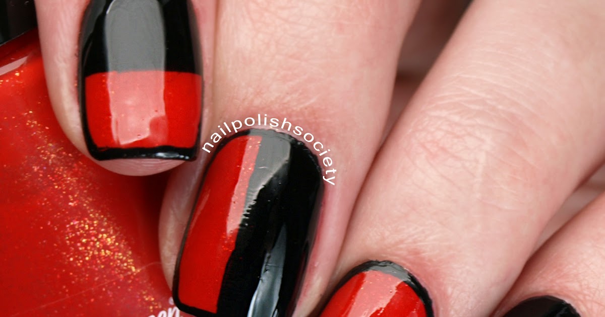 Nail Polish Society 40 Great Nail Art Ideas Red + Half & Half