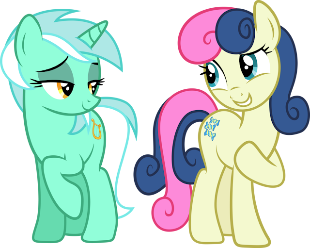 Lyra and Bonbon and the Mares from S.M.I.L.E