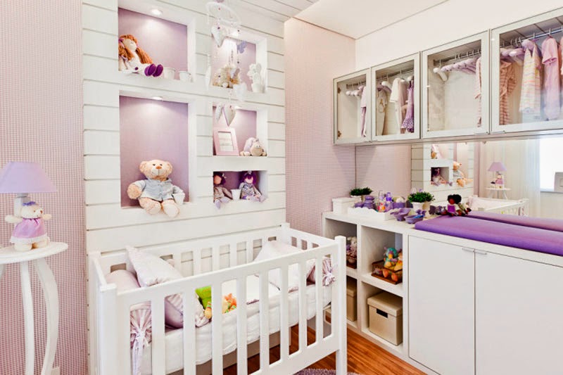 Cuarto para bebé en color lila - Ideas para decorar dormitorios