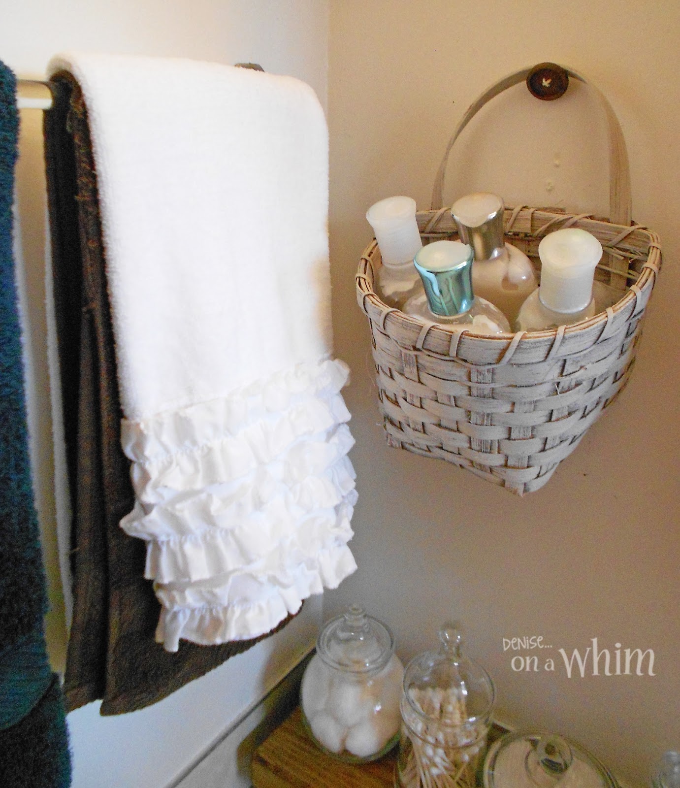 denise...on a whim: Vintage Farmhouse Bathroom Makeover