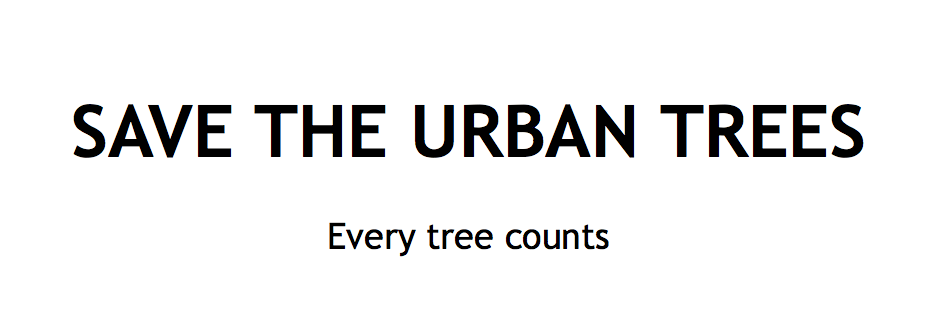 Save the Urban Trees