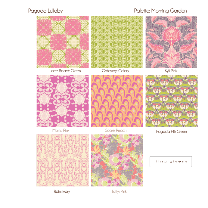 tina givens: new fabric collection: PAGODA LULLABY