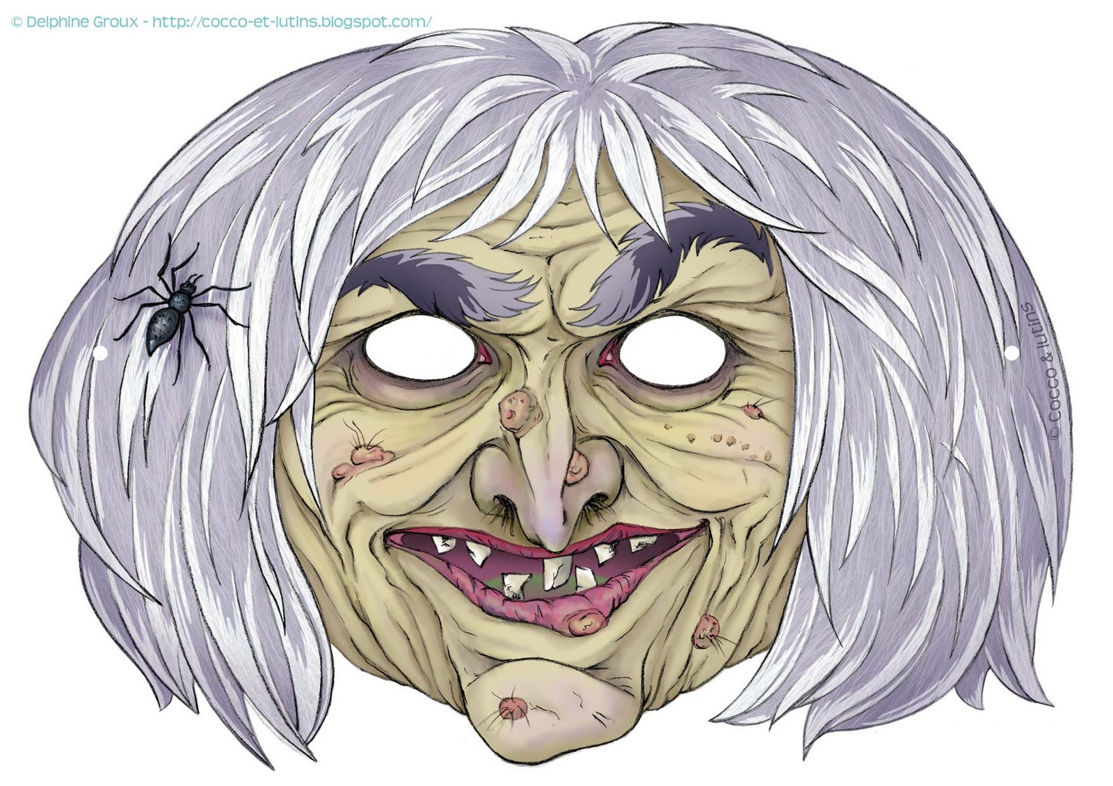 Dessin De Sorcière Qui Fait Peur Cocco & lutins: Masques à faire peur!