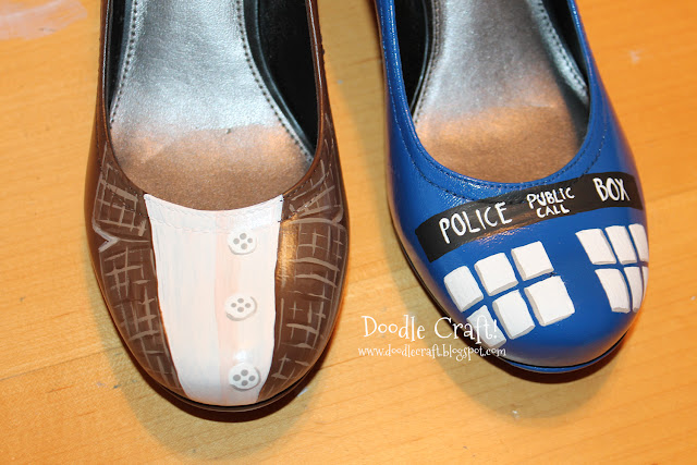 Doctor Who Painted Tardis Heels