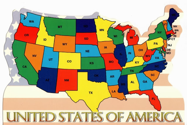 mapa dos EUA