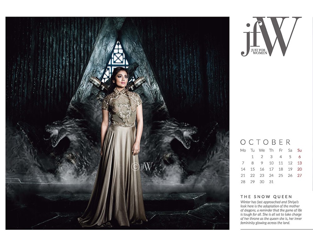 Shriya Saran - JFW 2019 Calendar