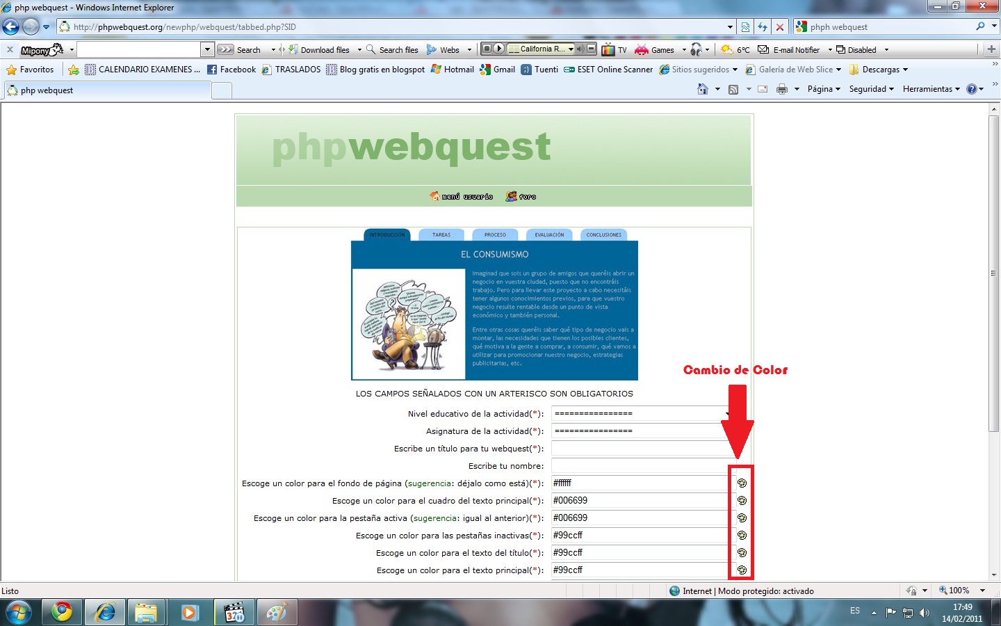 Aprende a ser un Profesor TIC: WEBQUEST en PHP WEBQUEST