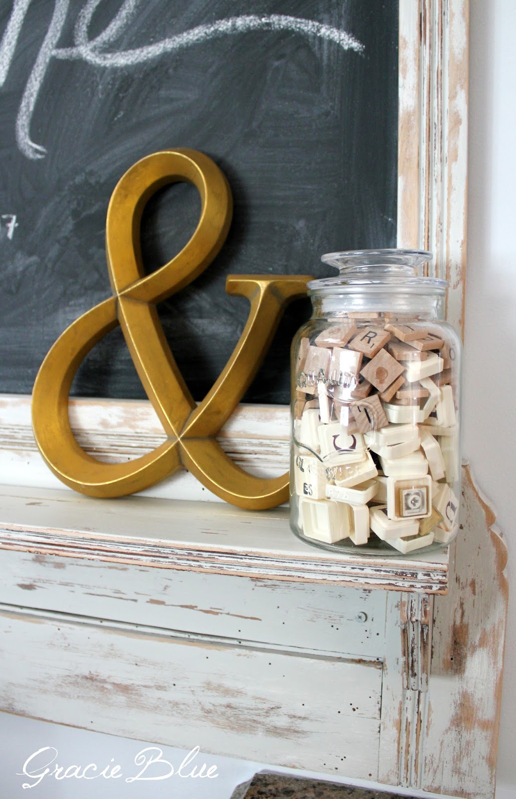 Gracie Blue Chalkboard Decor {DIY Framed Chalkboard}