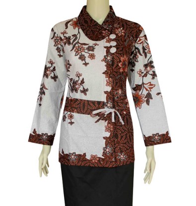 15 Model  Baju  Batik  Lengan  Panjang  Wanita Modern 2019