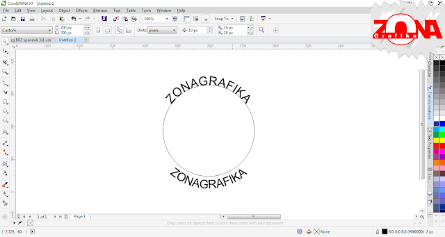 Cara Membuat Tulisan Melingkar dengan Corel Draw X7 Cara Membuat Tulisan Melingkar dengan Corel Draw X7