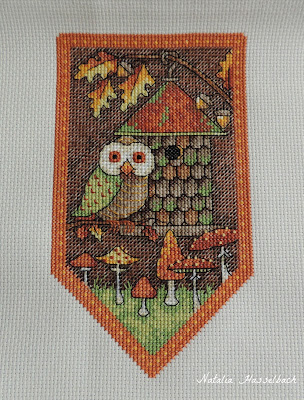 Сова вышивка fall Dimensions cross stitch вымпел