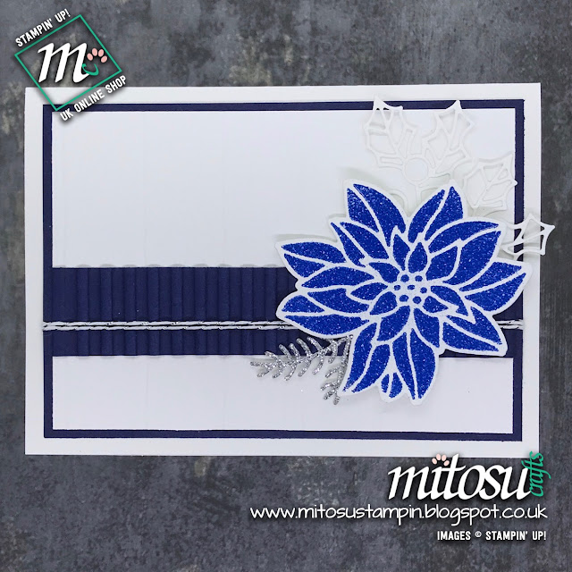 Stampin' Up! Detailed Poinsettia Thinlits Die Card Idea for Creating Kindness Blog Hop from Mitosu Crafts UK Stampin' Up! Detailed Poinsettia Thinlits Die Card Idea. Order cardmaking supplies from Mitosu Crafts UK Online Shop
