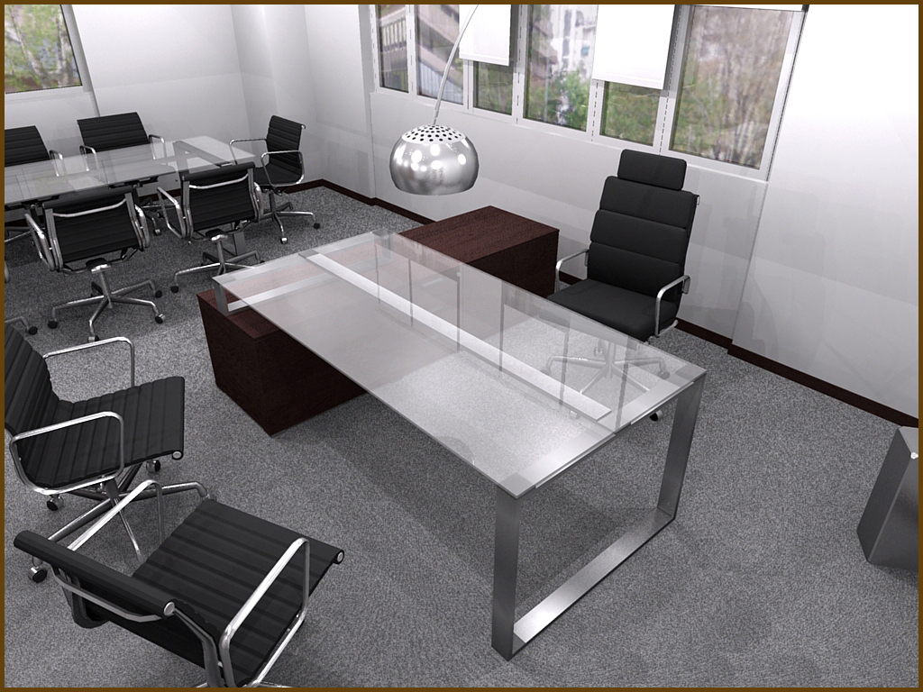 3D Model Purpose Slice Of Furniture Executive Desk Great Architecture