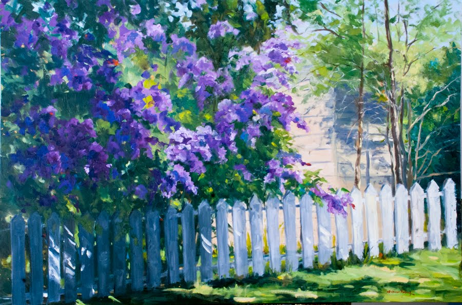 Kit Hevron Mahoney Fine Art KM2804 Springtime Lilacs (40x60 original
