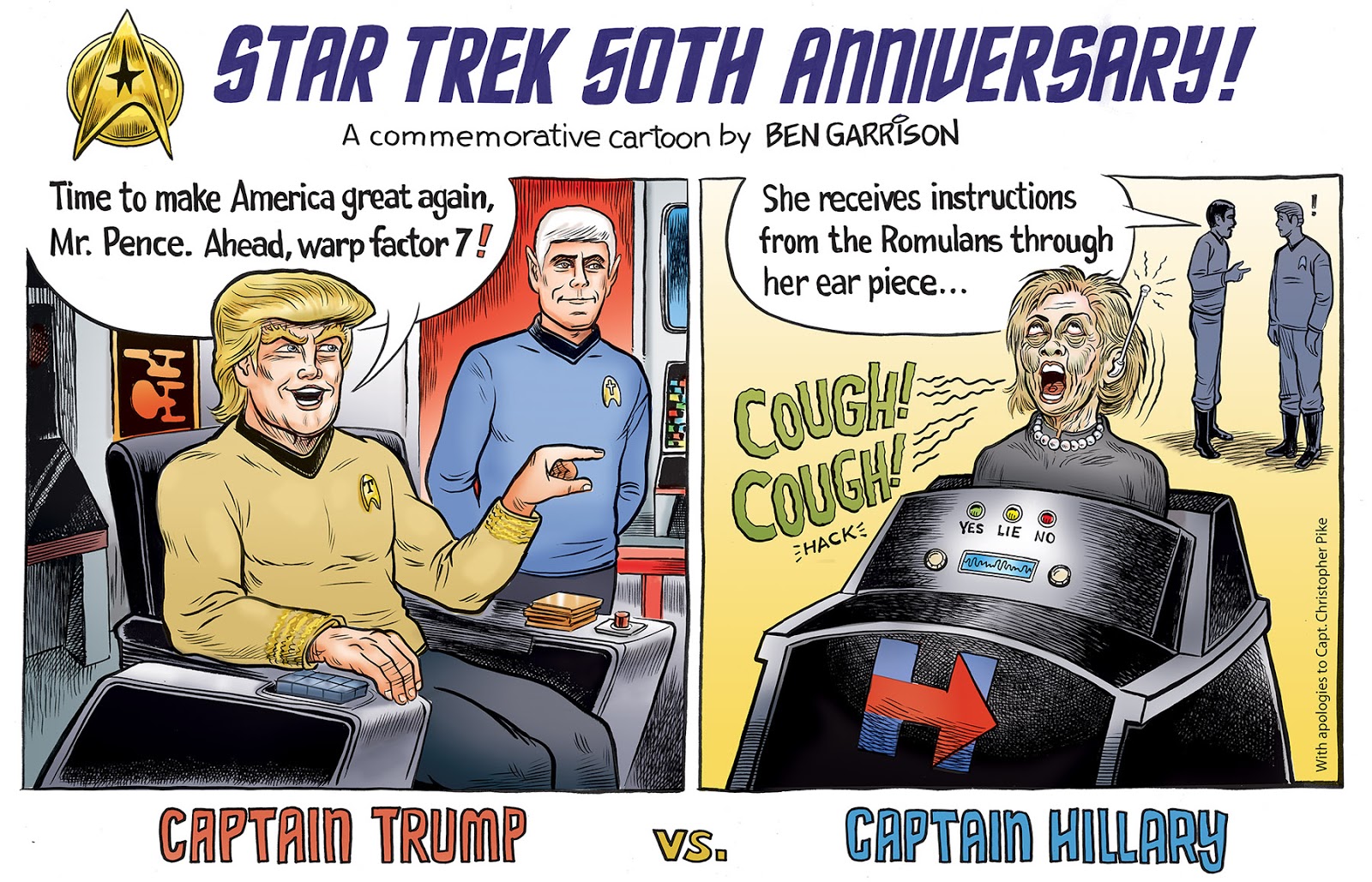 Rogue Cartoonist: Star Trek 50th Anniversary Cartoon: