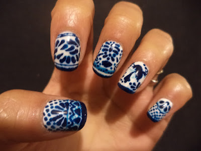 Uñas decoradas en azul Uñas decoradas en azul