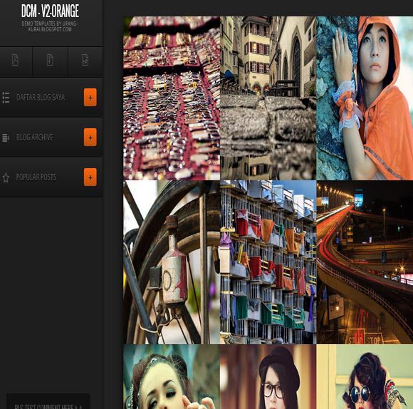 DCM-V2 Orange Blogger Template