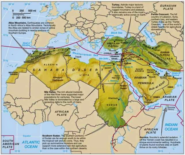 North Africa Physical Maps 22