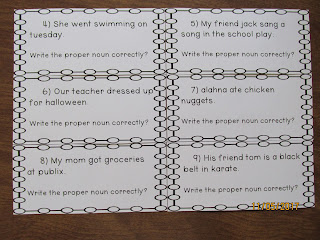 Proper Nouns Task Cards