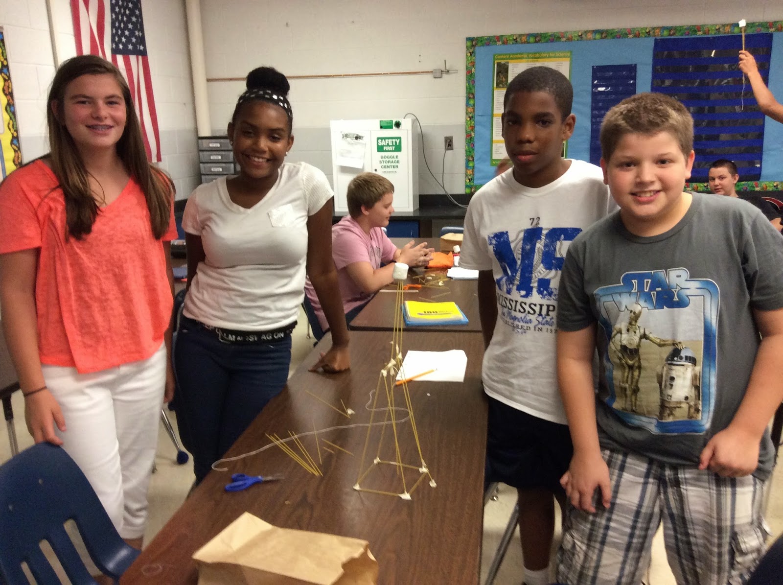 Talking Taylor Schools HOOVER MIDDLE SCHOOL Marshmallow Challenge time!