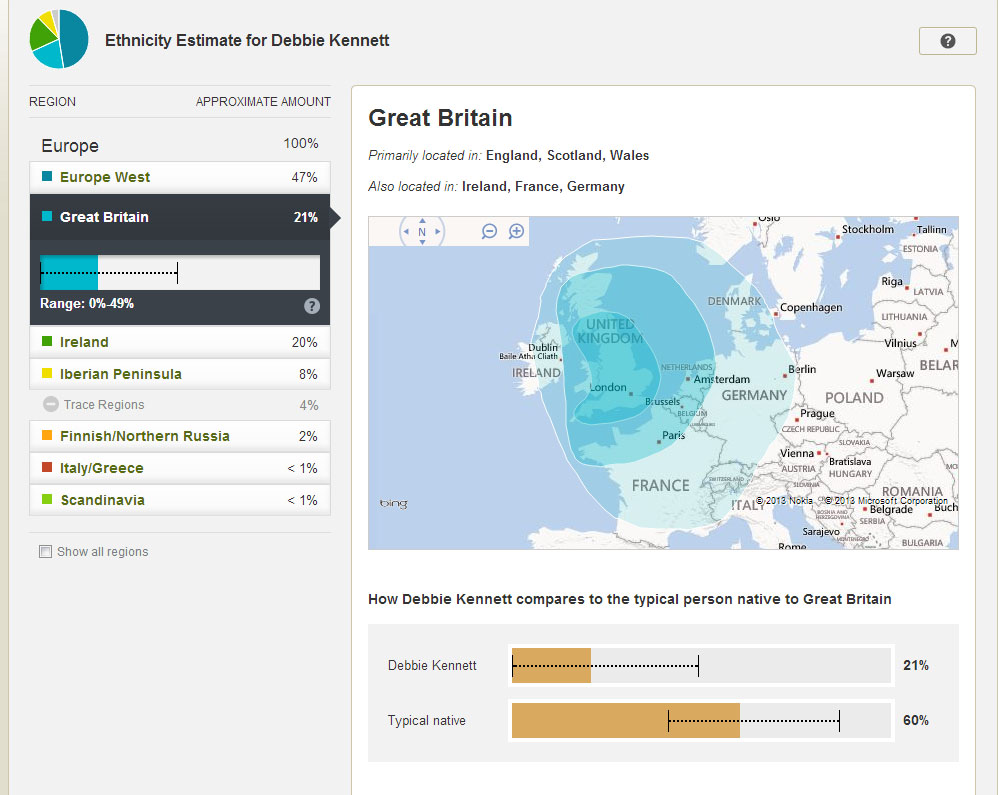 Cruwys news My updated ethnicity results from AncestryDNA a British
