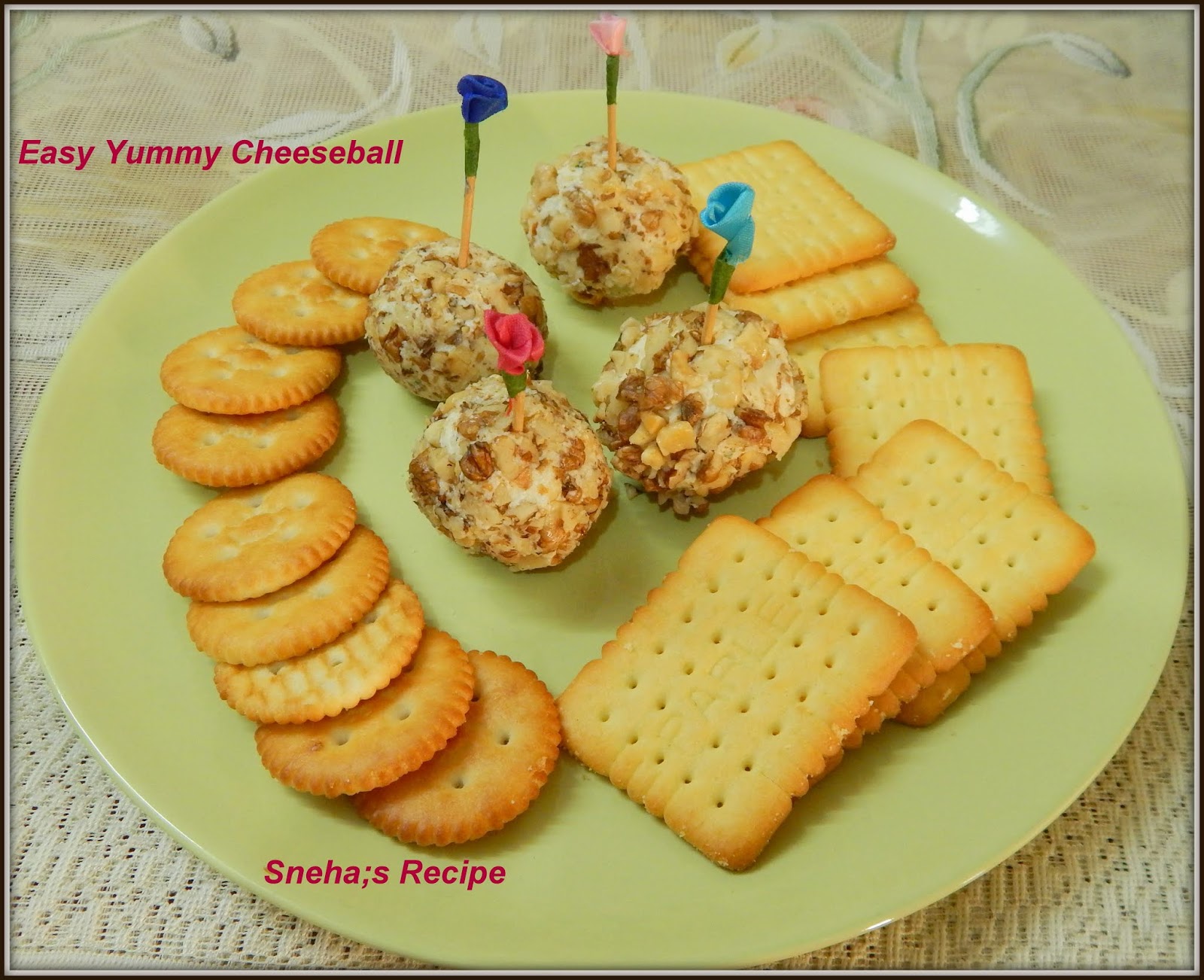 Easy Yummy Cheese BallFantasticalFood Sneha's Recipe