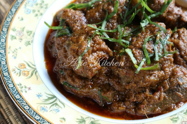 Rendang Hati Lembu Berempah Yang Sangat Sedap