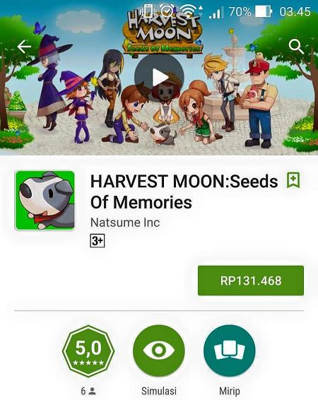 Harvest Moon Seeds of Memories Resmi Rilis di Android Berapa Harganya