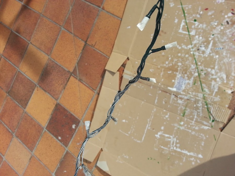 pintar luces de navidad escaparate navideño