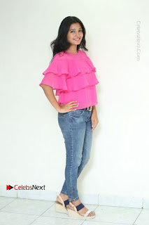 Telugu Actress Deepthi Shetty Stills in Tight Jeans at Sriramudinta Srikrishnudanta Interview  0017