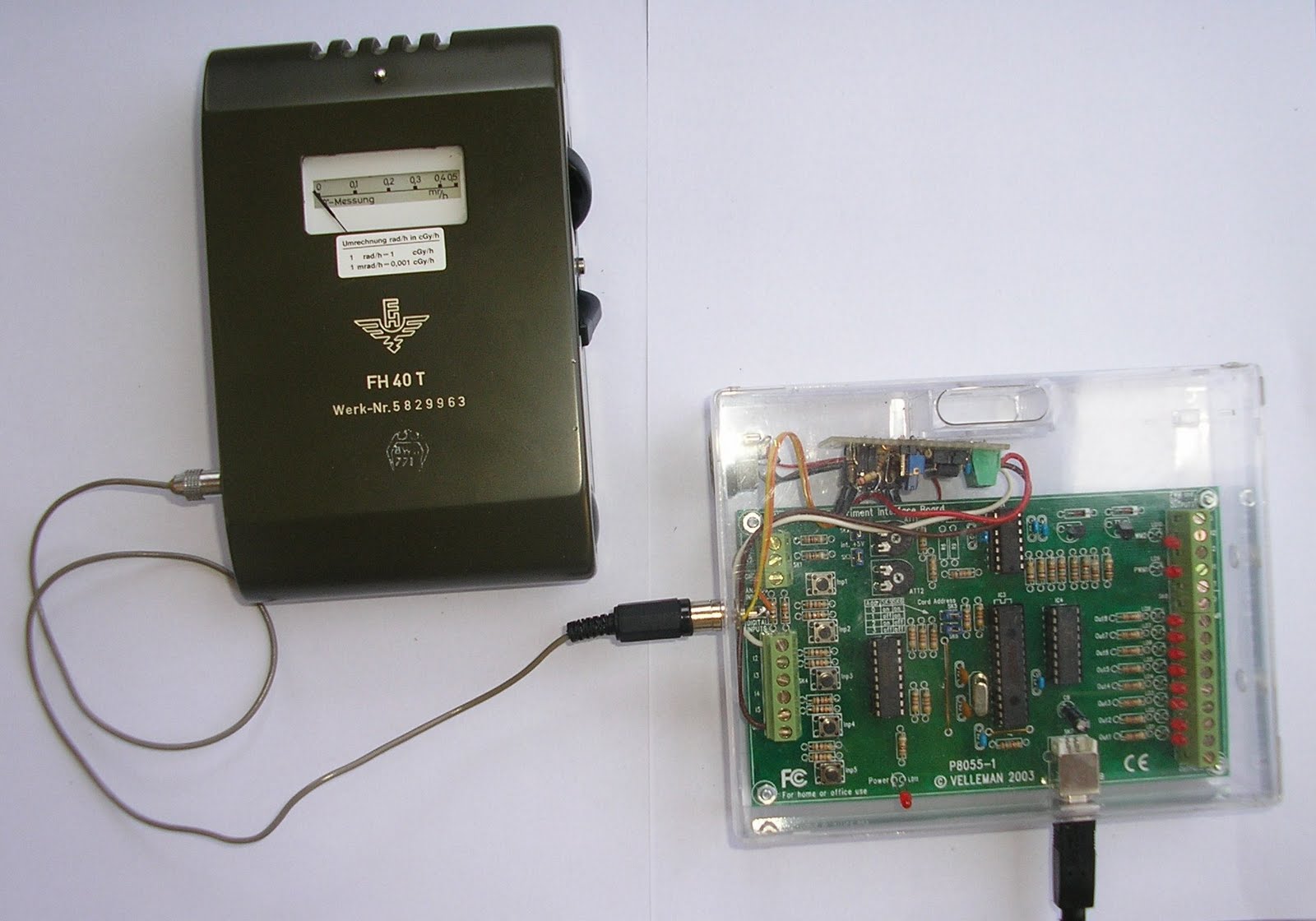 elettronica & comunicazione Geiger Counter interface with Velleman