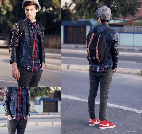 roupa com tenis vermelho