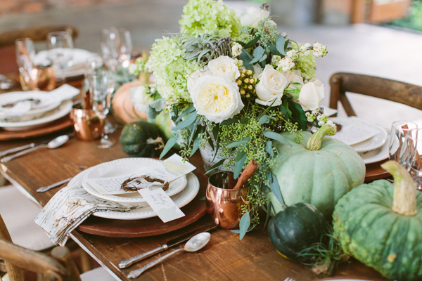 ideas para una mesa de boda de otoño