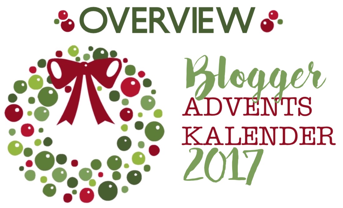 Übersicht über Blogger Adventskalender 2017 nach Kategorien und Rhythmus geordnet. Übersicht über Blogger Adventskalender 2017 nach Kategorien und Rhythmus geordnet.