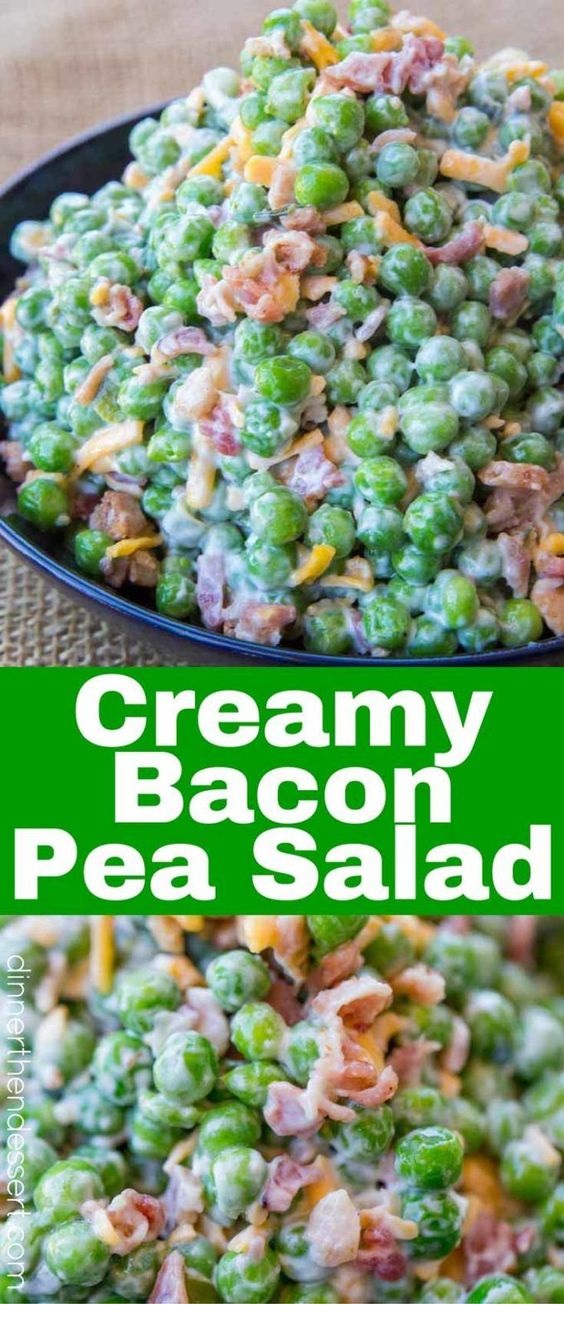 Creamy Bacon Pea Salad