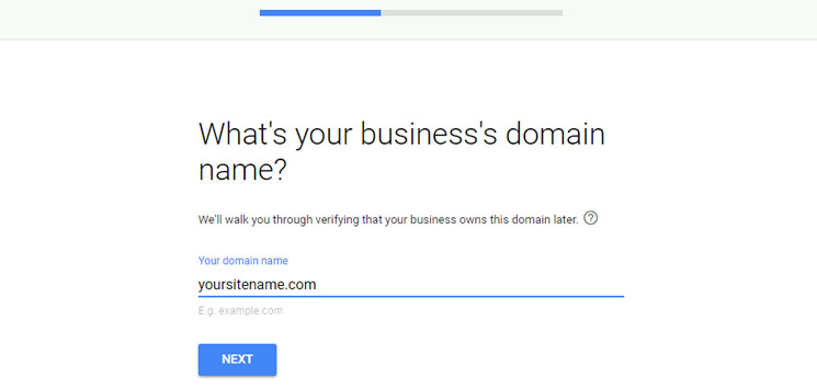 Masukkan nama domain bisnis Masukkan nama domain bisnis