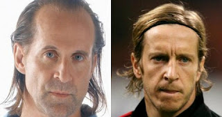 Sósias hilários dos boleiros, fazemos uma boa seleção... Peter Stormare, integrante da série Prison Break como John Abruzzi, é a cara do volante italiano Massimo Ambrosini, que defendeu o Milan por anos.